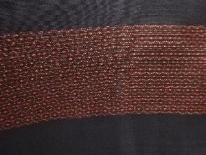 アンティーク　横段に亀甲絣織り出し本場泥大島紬着物